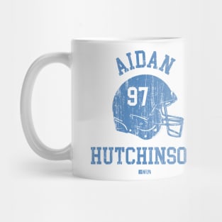 Aidan Hutchinson Detroit Helmet Font Mug